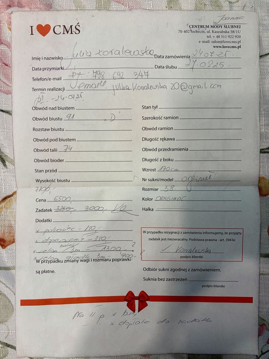 Suknia ślubna oryginalna