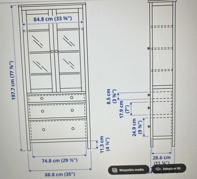 Zestaw mebli marki Ikea