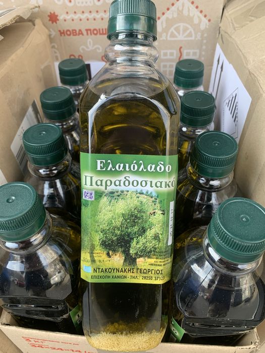 7,15€ 1л Оливкова олія Греція кисл. 0,4% Оливковое масло Греция Оливки