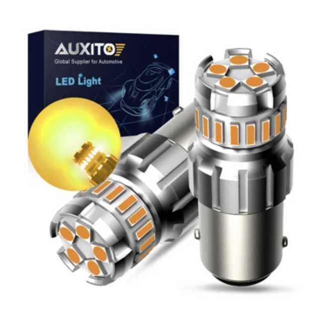AUXITO Żarówki Żółte YELLOW LED 1156 BA15s P21W Kierunkowskazy
