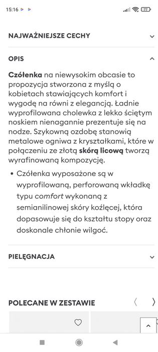 Piękne nowe złote czułenka Kazar