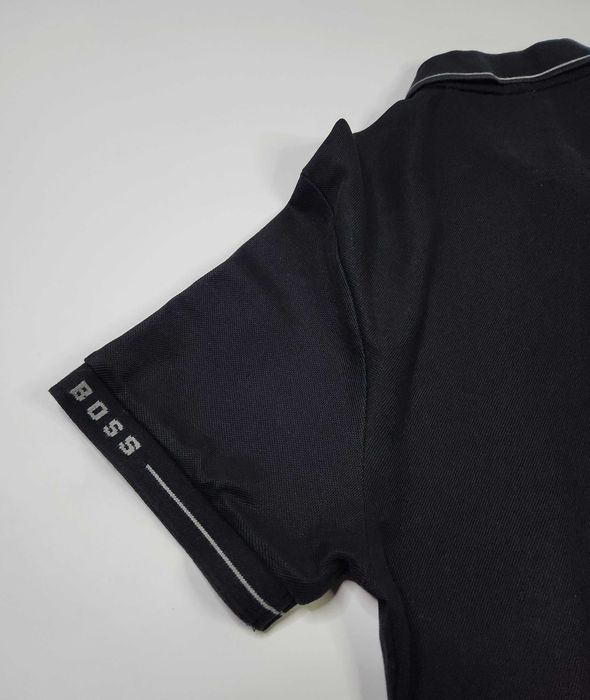 Hugo Boss Koszulka Polo Czarna Bawełniana Klasyczna Męska L