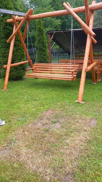 Huśtawka ogrodowa,  meble ogrodowe, stoły, domki dla dzieci
