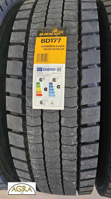 315/80R22.5 (1200netto)  BLACKLION BLACK LION opona nowa napęd BD177
