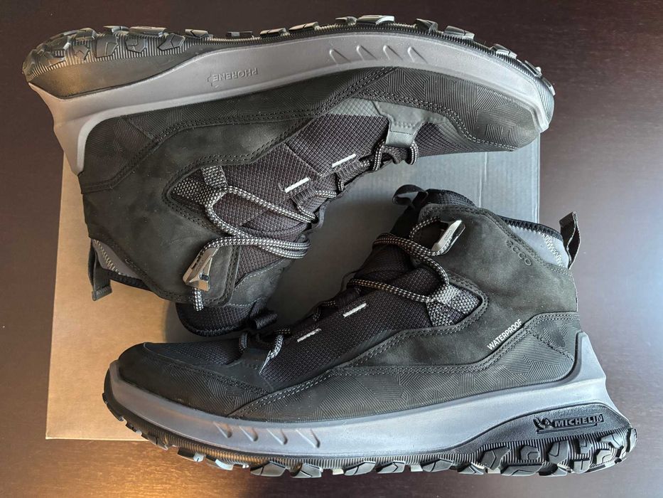 Nowe buty trekkingowe ECCO ULT-TRN M – Czarne, Rozm. 44 (Wodoodporne)