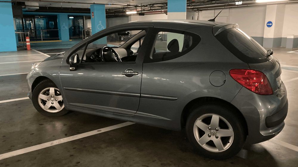 Peugeot 207 - 2008 - 155.000km - 3 portas passageiros - cinza thorium