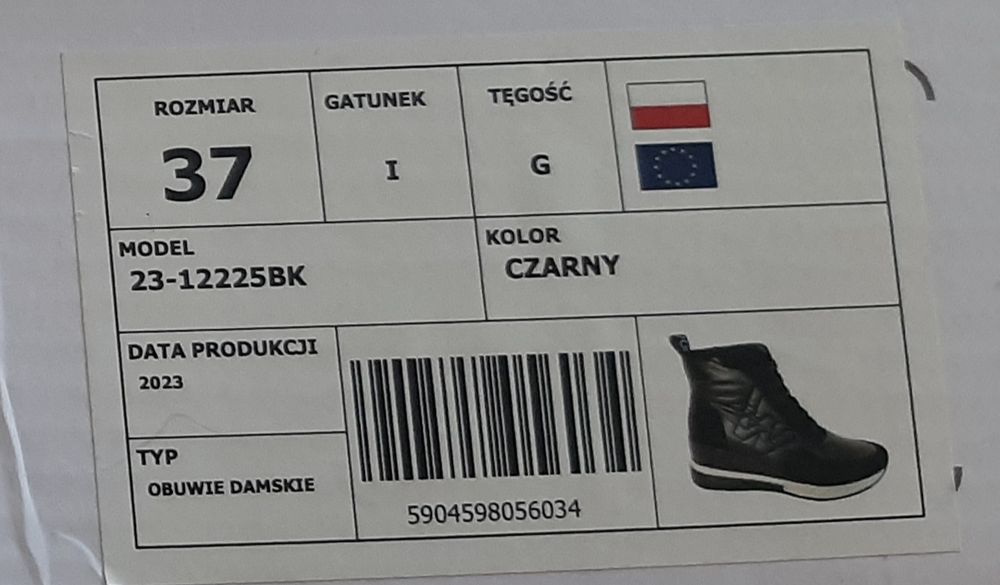 Potocki sneakersy botki na koturnie lekkie 37 Nowe