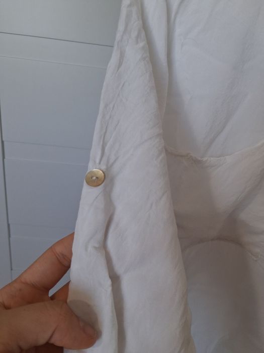 Made in Italy moda wloska biała bluzka damska M