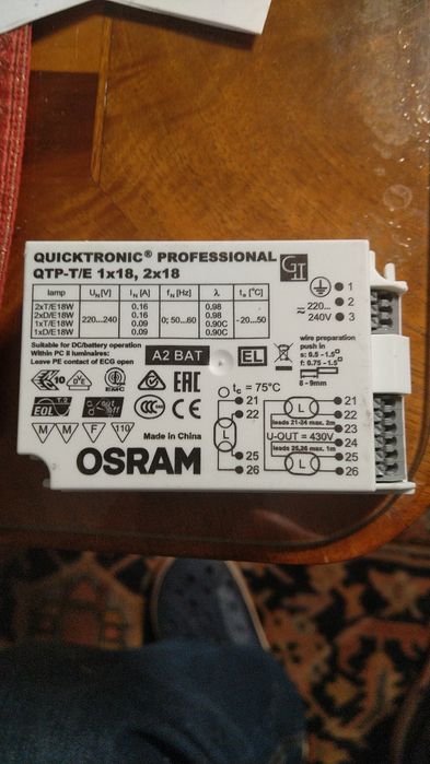 Statecznik elektroniczny OSRAM QTP-T/E 1x18 2x18 | DUŻA ILOŚĆ