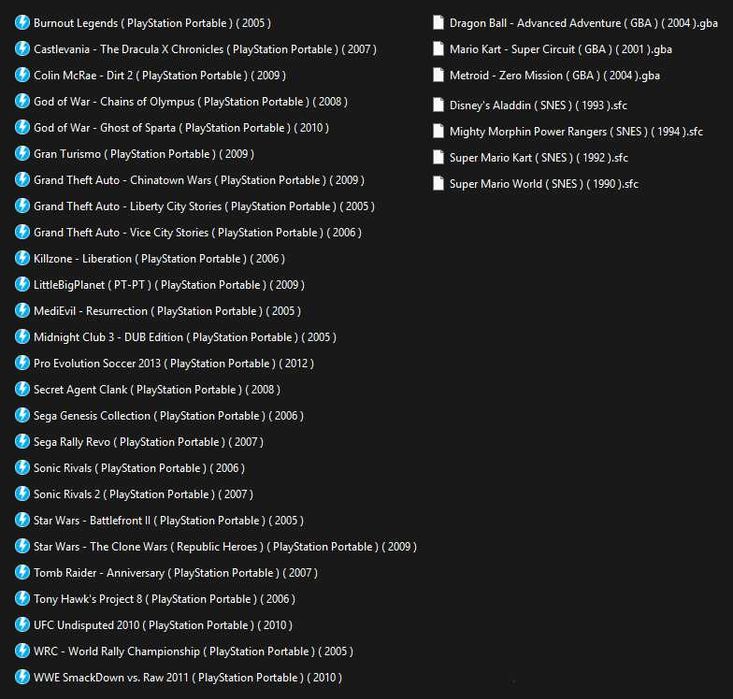 PSP 3004 "Black Piano" - 38 Jogos+MicroSD 32gb+Carregador USB+Bateria