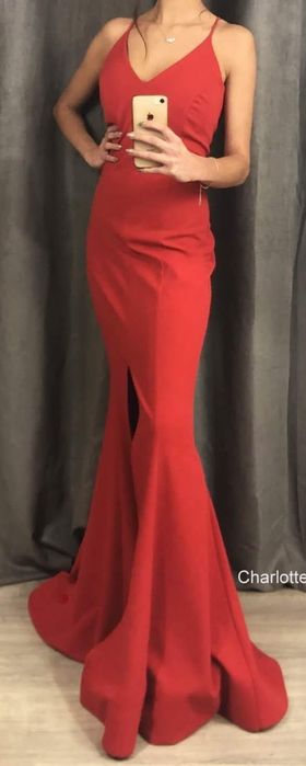 Sukienka długa pudrowa rozmiar 38