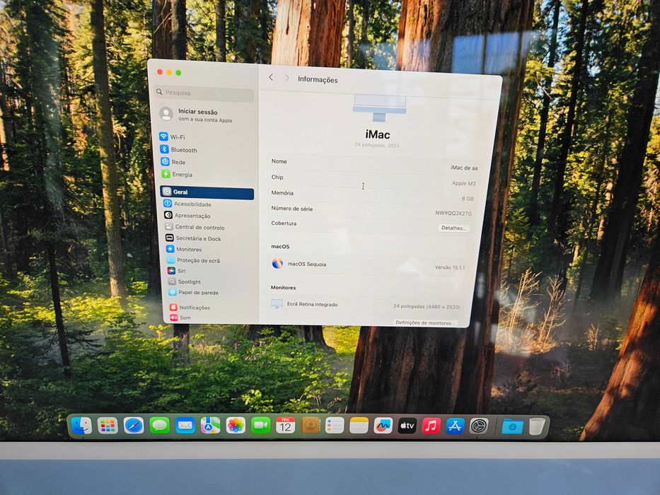Apple IMAC 24" Azul (Retina 4.5K/M3/8GB/256GB)  c/3 anos garantia