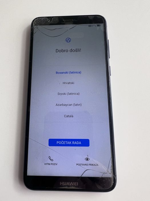 Huawei P Smart - Pęknięty Ekran - Działa 100% - Na Części / Do Użytku