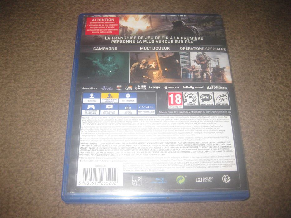 Jogo "Call Of Duty: Modern Warfare" para a Playstation 4/Impecável!