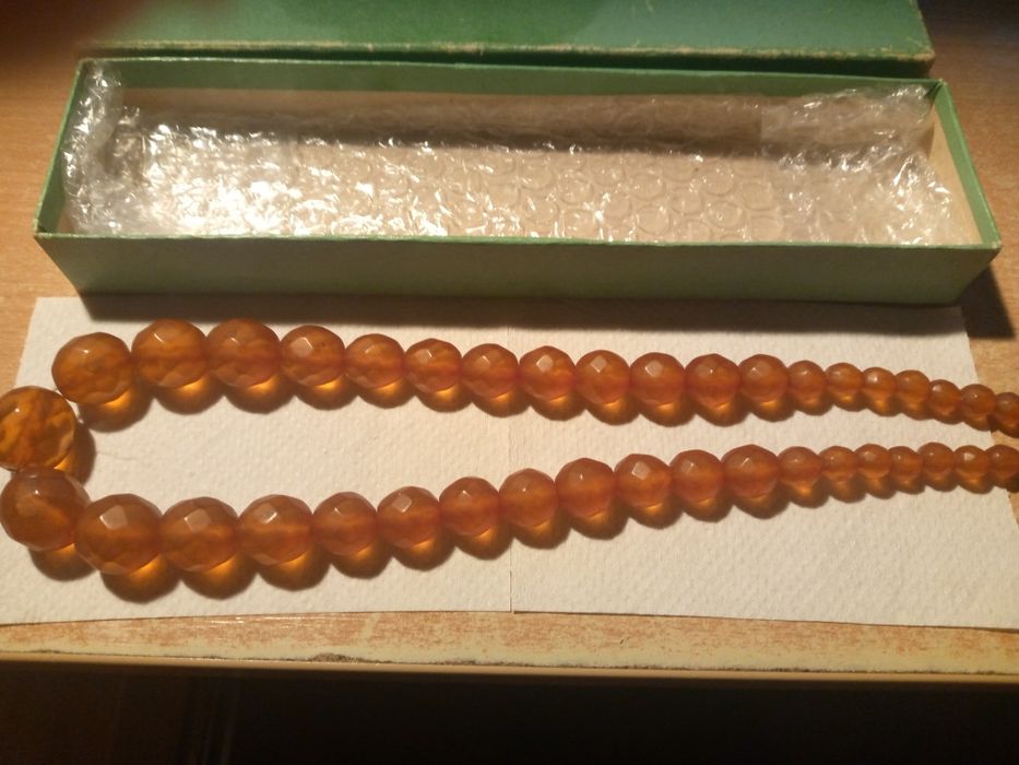 Граньоні буси янтар, вінтаж намисто бруштин