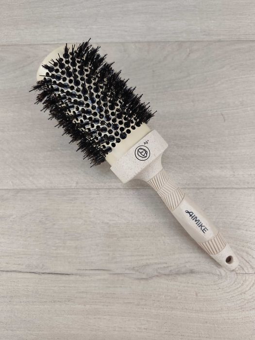 AIMIKE Duża Okrągła Szczotka 53 mm z włosiem dzika do modelowania