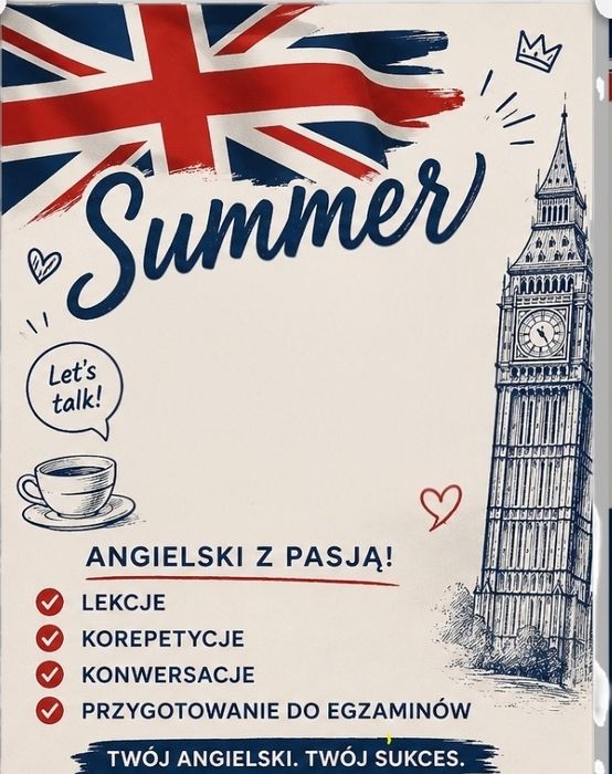 Angielski- konwersacje, lekcje, korki