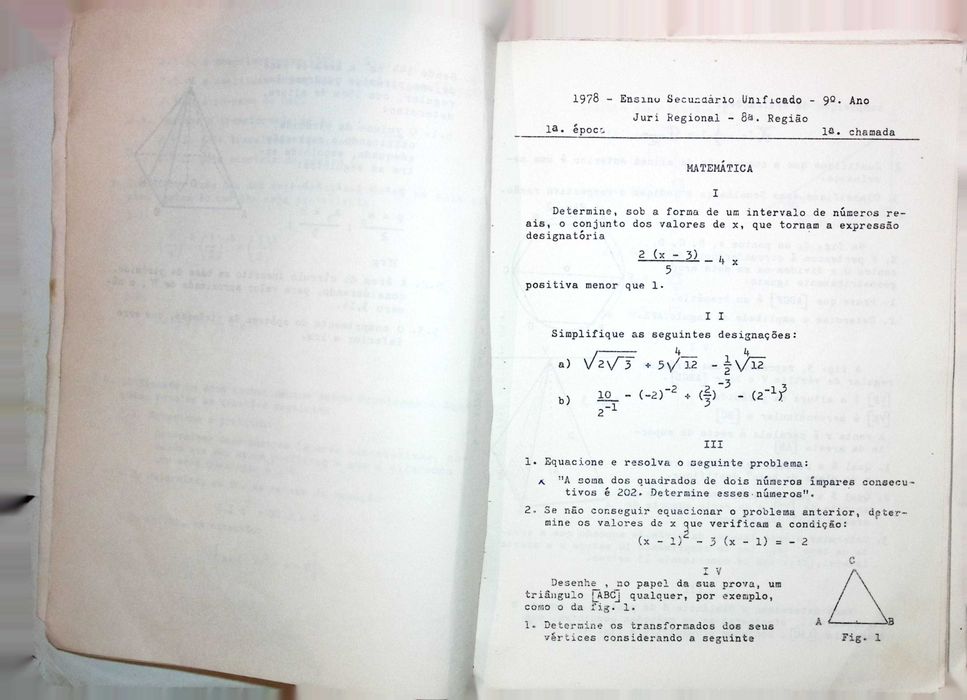 Provas de exame de Matemática - 9º ano