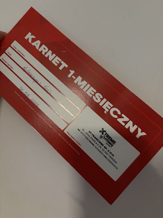 Karnet xtreme fitness 1 miesiąc
