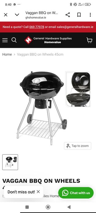 Barbecue a carvão novo na caixa