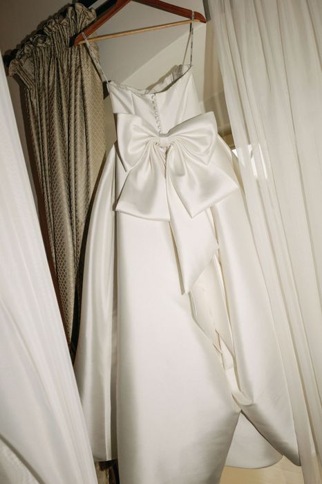 Suknia ślubna S 36 mikado Stella York kokarda odpinana tren elegancka