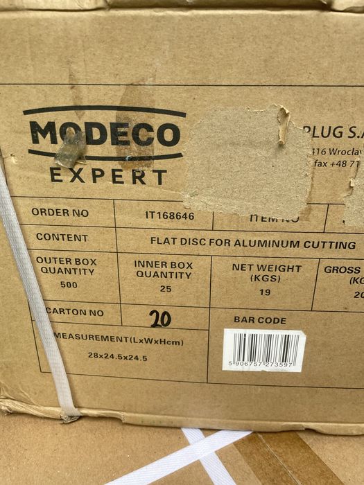 Tarcza modeco 115x1,6x22,23 aluminium stal