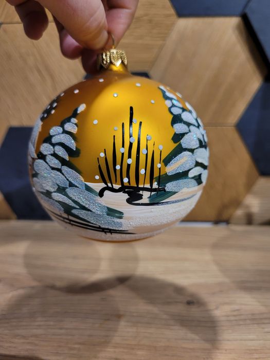 Bombki choinkowe ręcznie malowane złote