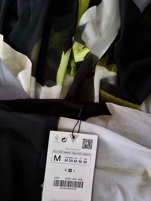 Zara asymetryczna sukienka w kwiaty NOWA rozmiar M