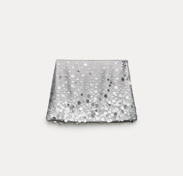 Спідниця з блискітками срібна Zara limited edition