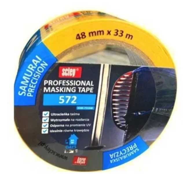 12x Taśma malarska samurajska precyzyjna! 48mmx33m! za połowę ceny!