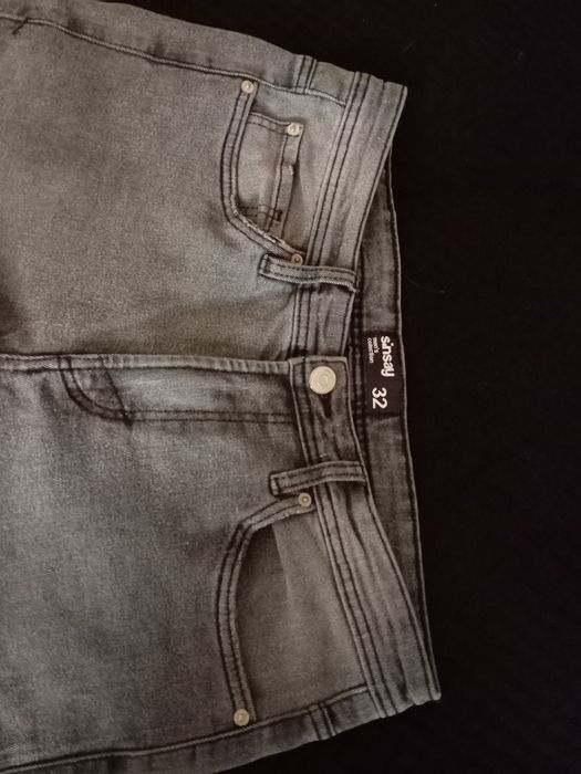 Jeansy męskie szare,  32 ,stan bdb