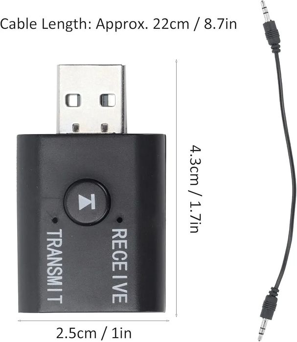 Adaptador de Áudio Bluetooth 2 em 1