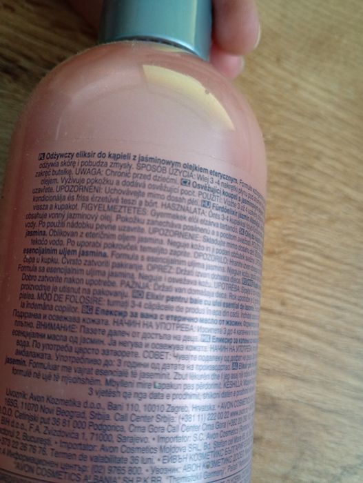 Avon spa odżywczy eliksir do kąpieli z jaśminowym olejkiem eterycznym