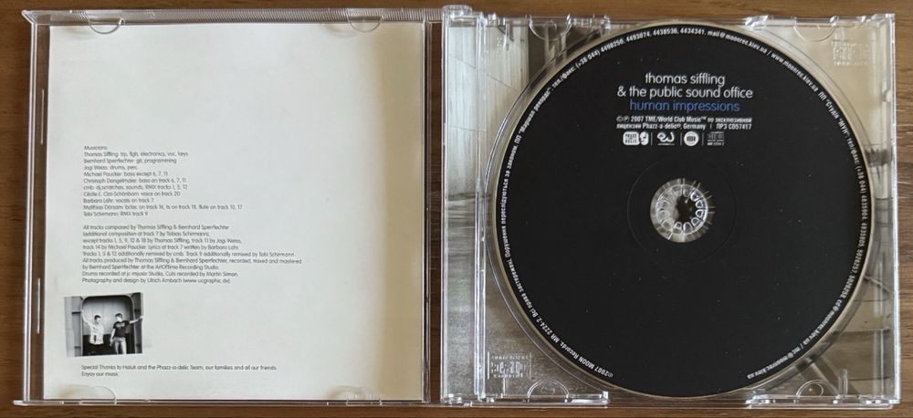 CD диск Thomas Siffling & The Public Sound Office – Human Impressions