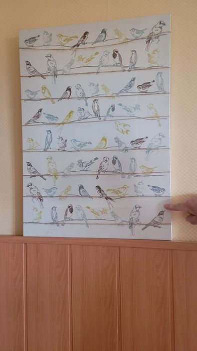 Sprzedam Obraz z ptakami siedzącymi .