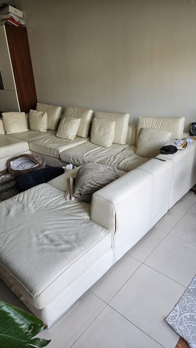 Sofa bege em segunda mao