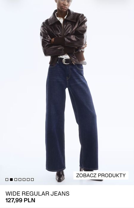 Jeansy wide regular hm 1295576006002