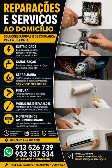Reparação e serviço ao domicílio