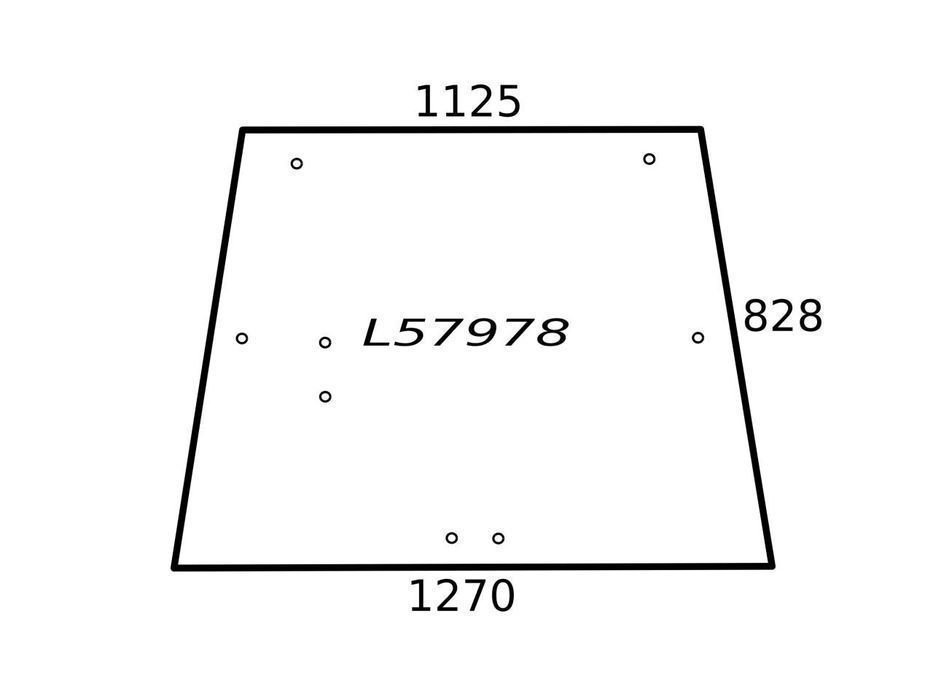 szyba tylna john deere al70847 2 otwory l57978