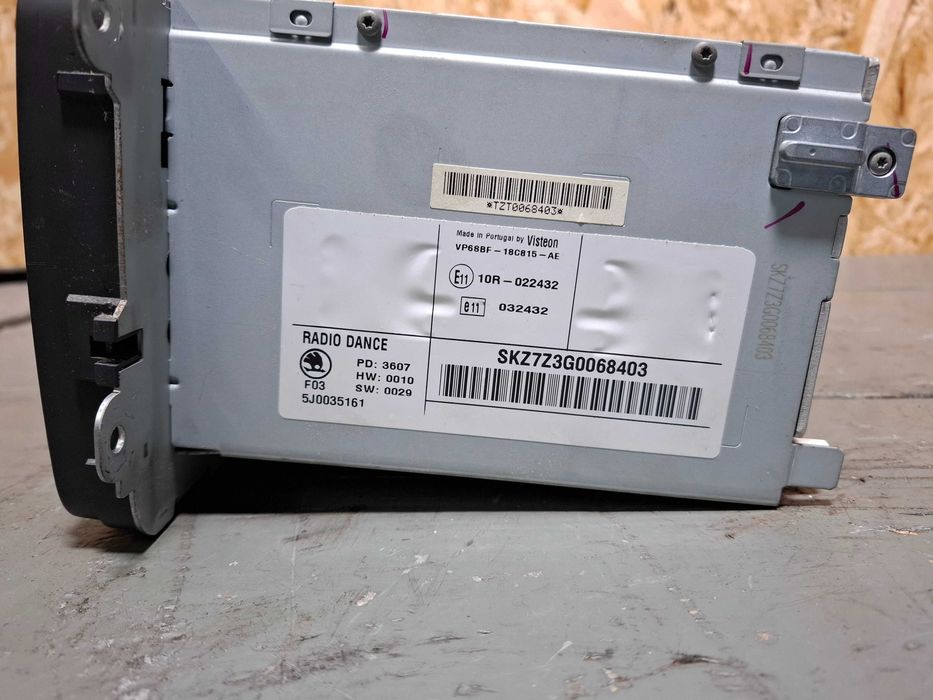 oryginalne radio skoda fabia II roomster dance