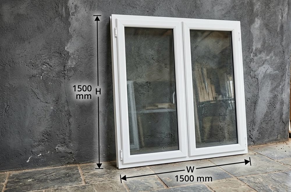 Пластиковое окно 1500×1500. Металлопластиковые окна Киев. Виготовлення вікон