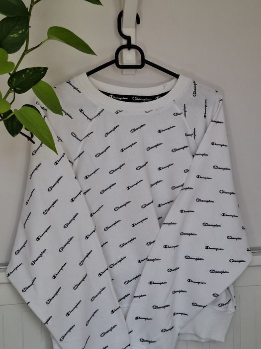 Bluza CHAMPION biała ze wzorem