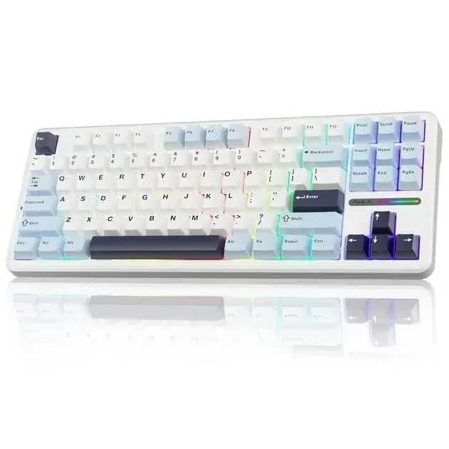 Клавіатура AULA F87 PRO White Blue