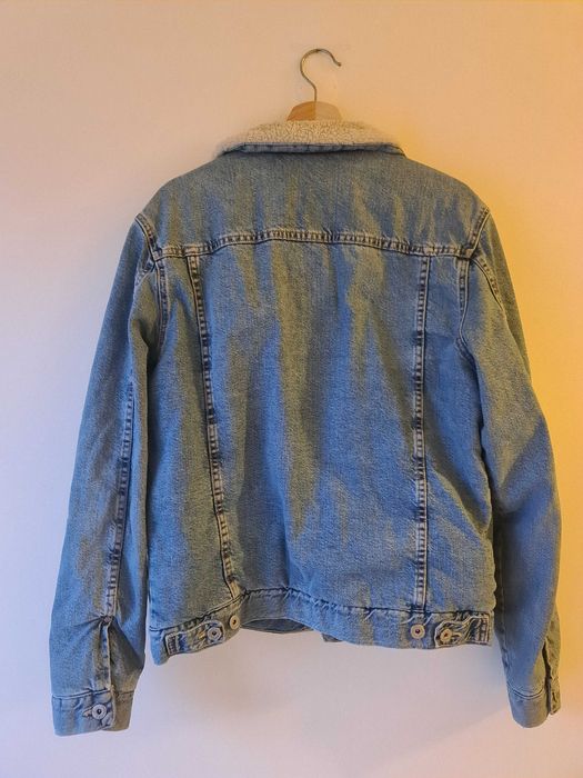 Blusão Casaco Ganga Jeans Zara Denim Tamanho 44 XL - Jaqueta Inverno