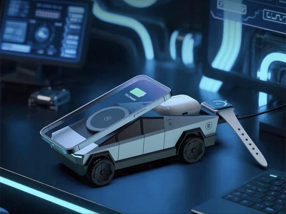 Магнітна док-станція Cyberdock 3-в-1 Cybertruck, IPhone AirPods Watch