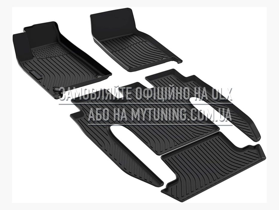 3D килимки Tesla Model X 2022–2024 6 місць в салон | Havoc