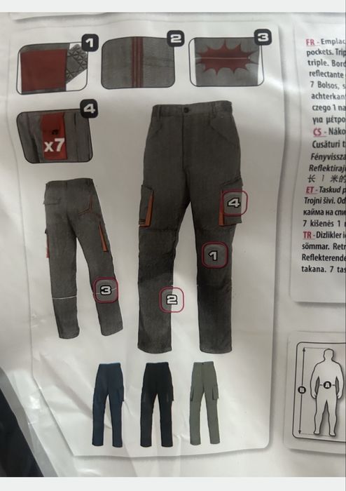 Spodnie robocze deltaplus XXL