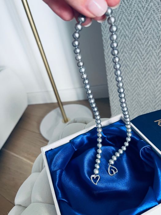 Рідкісні перли та біле золото 585 із сертифікатом