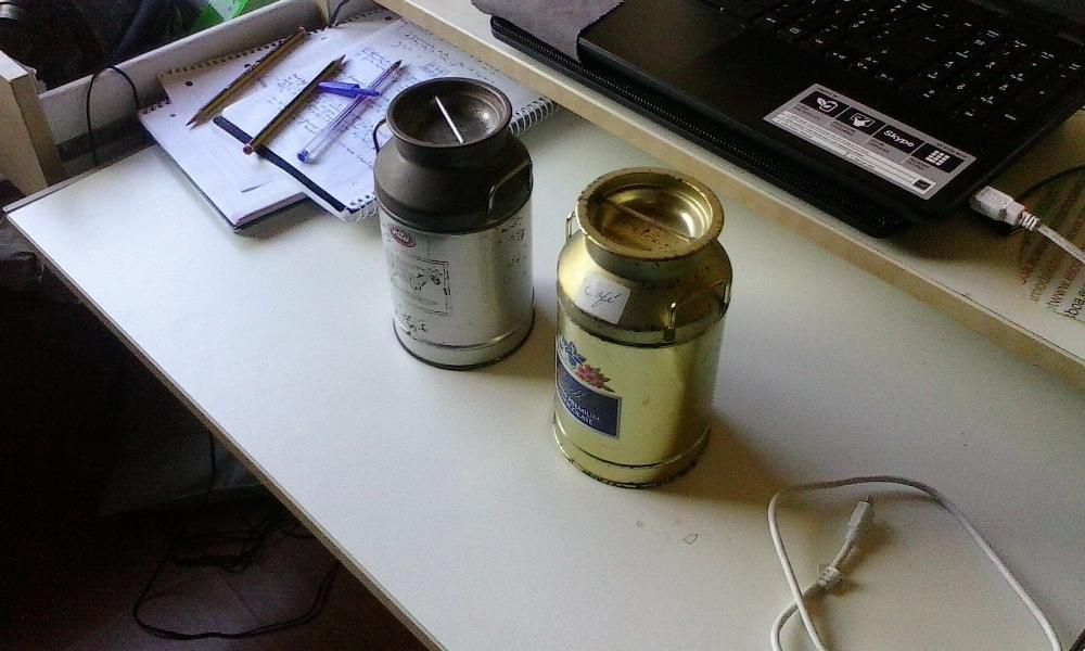 Potes em alumínio (Milk Container) - Estilo Vintage
