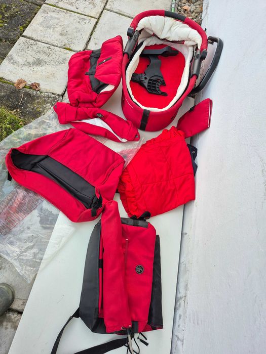 Wózek dziecinny 2 częściowy i dużo akcesoriów